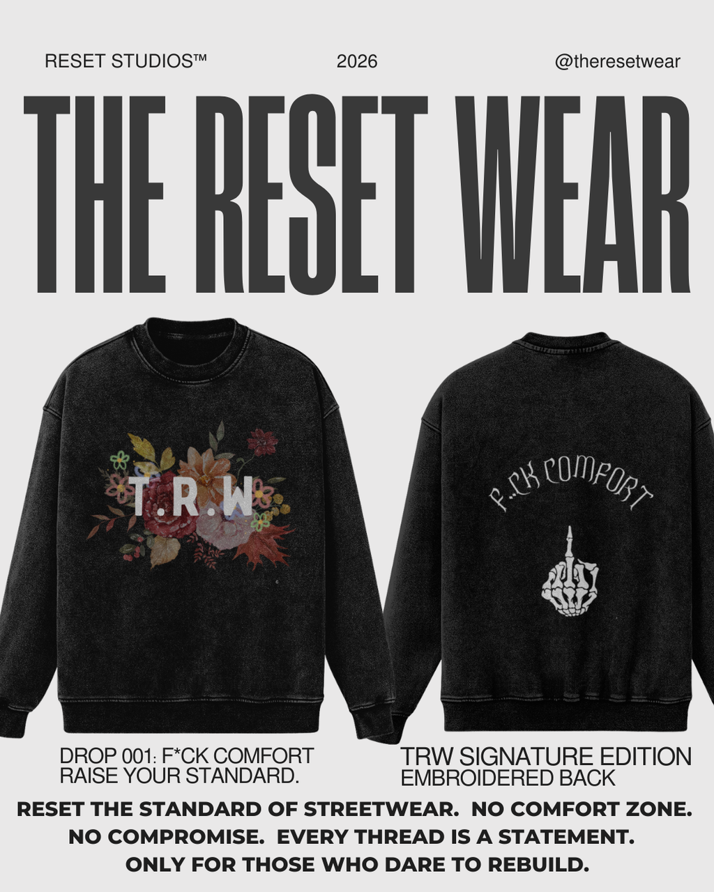 TRW - F*CK COMFORT OVERSIZED SWEAT SHIRT